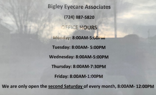 Bigley Eyecare Associates | 11 N Chestnut St, Scottdale, PA 15683, USA | Phone: (724) 887-5820