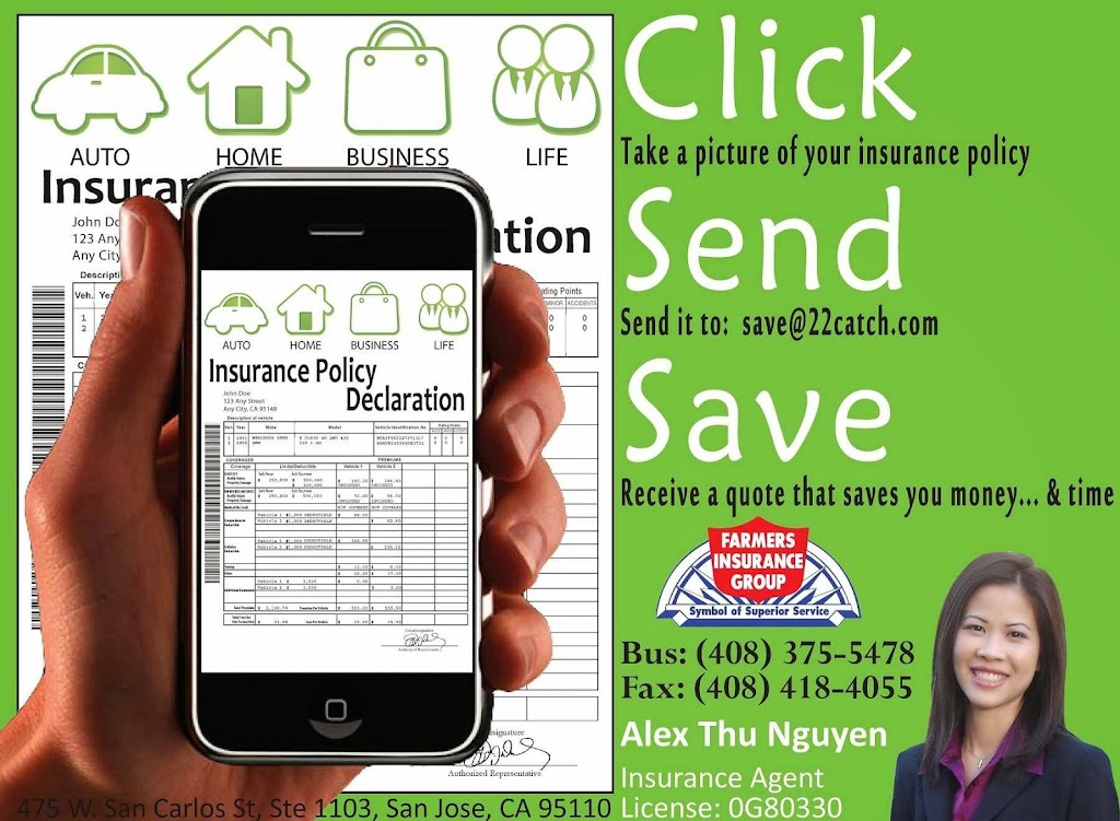 Alex Thu Nguyen of Farmers Insurance Group | 12280 Saratoga Ave #101, Saratoga, CA 95070, USA | Phone: (408) 375-5478