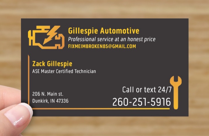Gillespie Automotive | 206 N Main St, Dunkirk, IN 47336, USA | Phone: (260) 251-5916