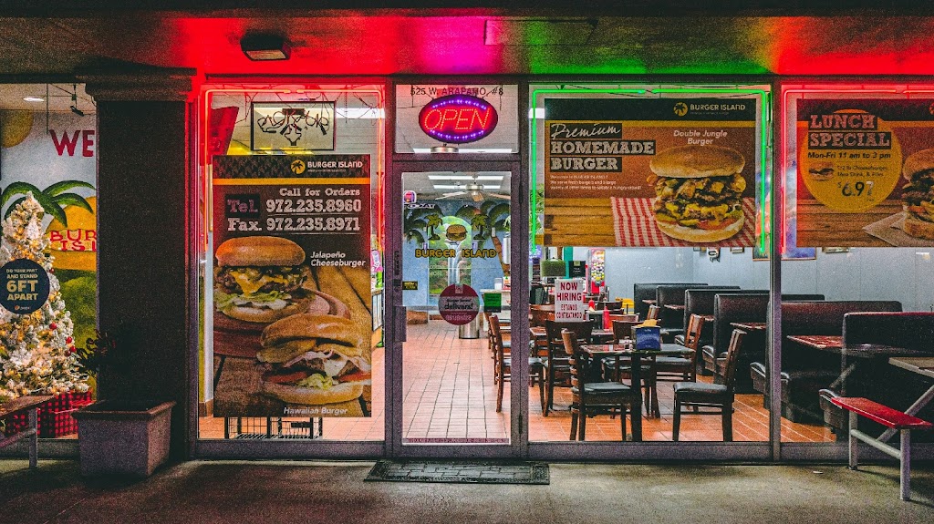 Burger Island | 525 W Arapaho Rd #8, Richardson, TX 75080, USA | Phone: (972) 235-8960