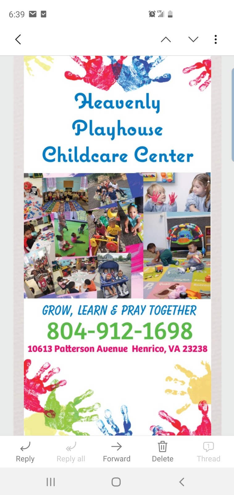 Heavenly Playhouse Childcare Center | 10613 Patterson Ave, Henrico, VA 23238, USA | Phone: (804) 912-1698