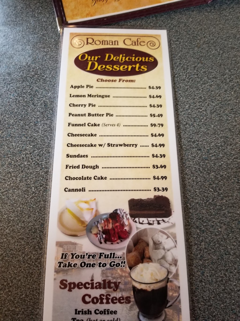 Roman Cafe | 797 Payne Ave, North Tonawanda, NY 14120, USA | Phone: (716) 692-7048