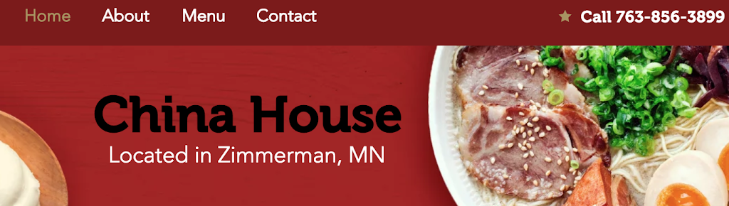 China House Zimmerman | 13106 Fremont Ave, Zimmerman, MN 55398, USA | Phone: (763) 856-3899