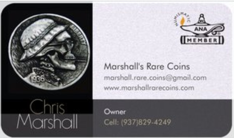 Marshall Rare Coins | 202 N Main St box 654, Marysville, OH 43040, USA | Phone: (937) 829-4249