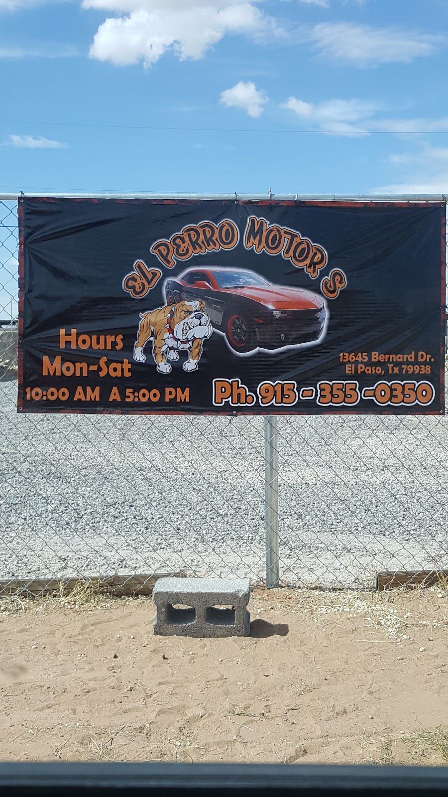 El Perro Motors | 13400 Augusta Dr, El Paso, TX 79938, USA | Phone: (915) 355-0350