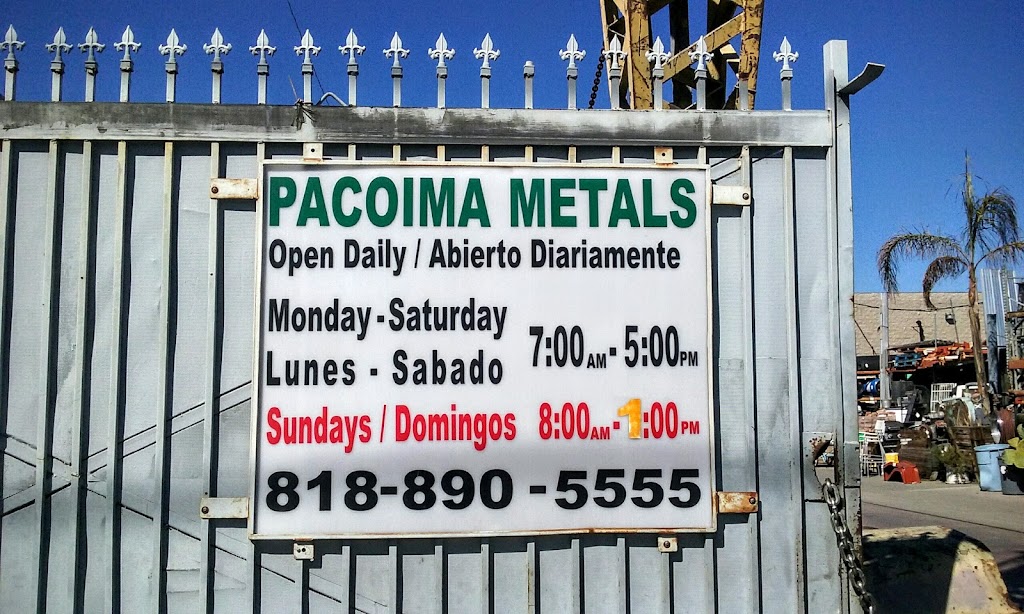 Pacoima Metals | 12215 Montague St, Pacoima, CA 91331, USA | Phone: (818) 890-5555