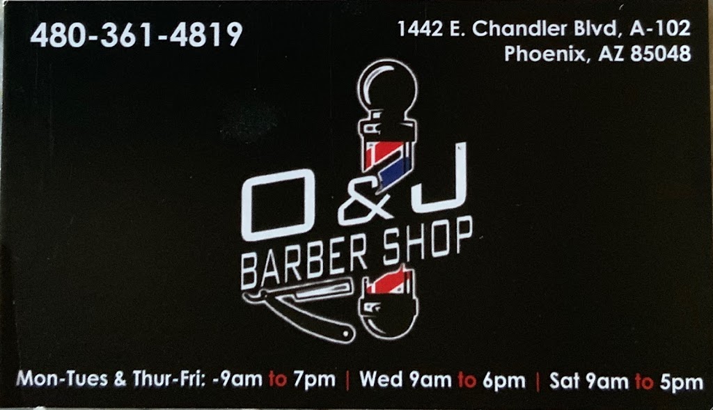 O and J BarberShop | 1442 E Chandler Blvd suite a-102, Phoenix, AZ 85048, USA | Phone: (480) 361-4819