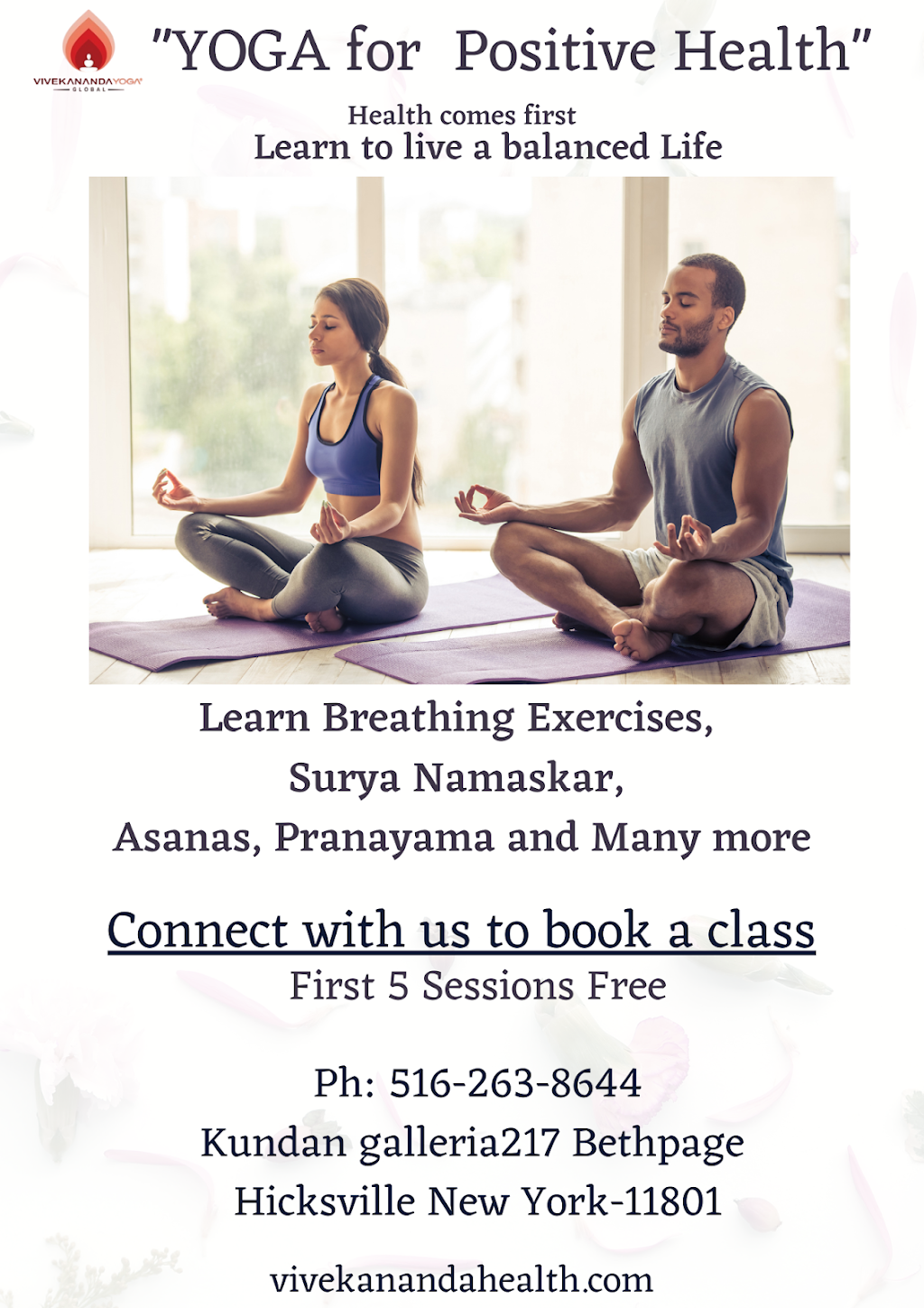 Vivekananda Health Global - Yoga | 217 Bethpage Rd, Hicksville, NY 11801, USA | Phone: (516) 263-8644