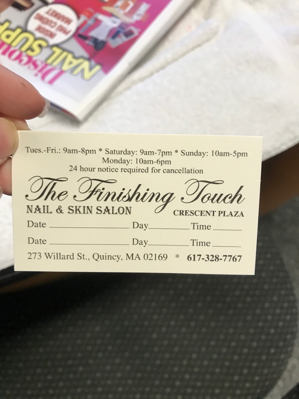 The Finishing Touch | 273 Willard St # 2, Quincy, MA 02169, USA | Phone: (617) 328-7767