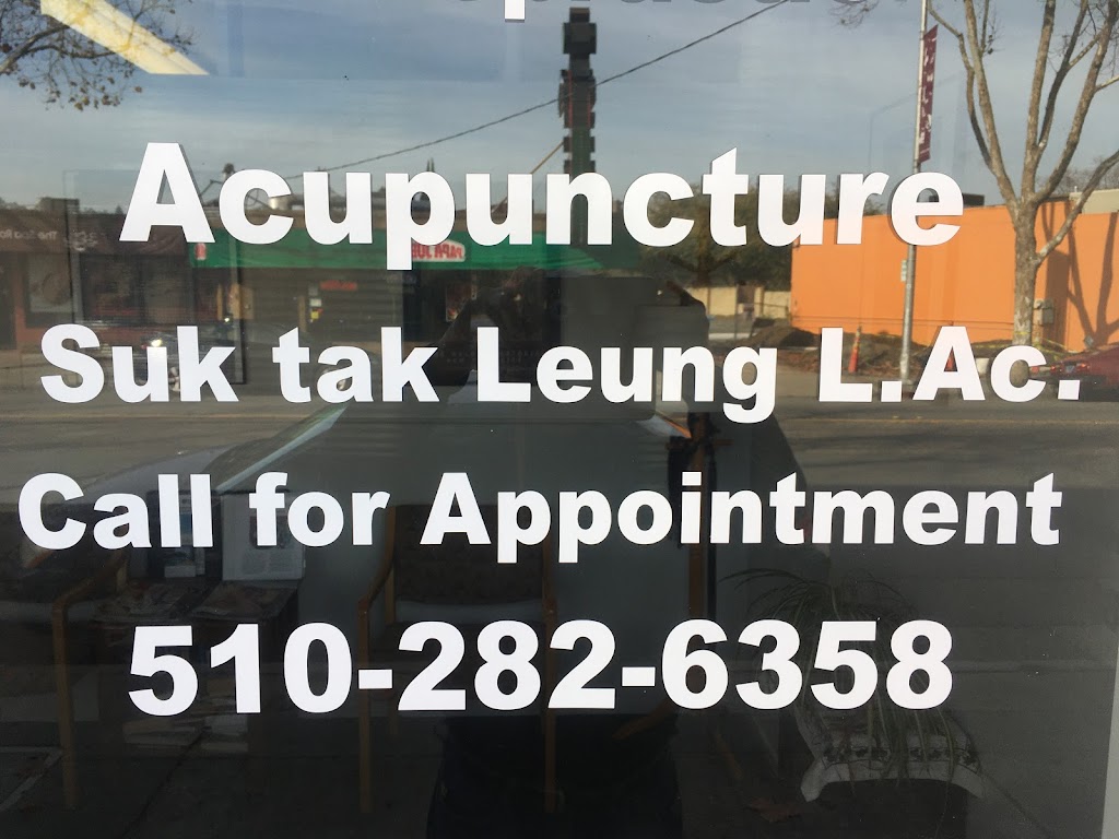 Suk Tak Leung Acupuncture | 2185 E 14th St, San Leandro, CA 94577, USA | Phone: (510) 282-6358