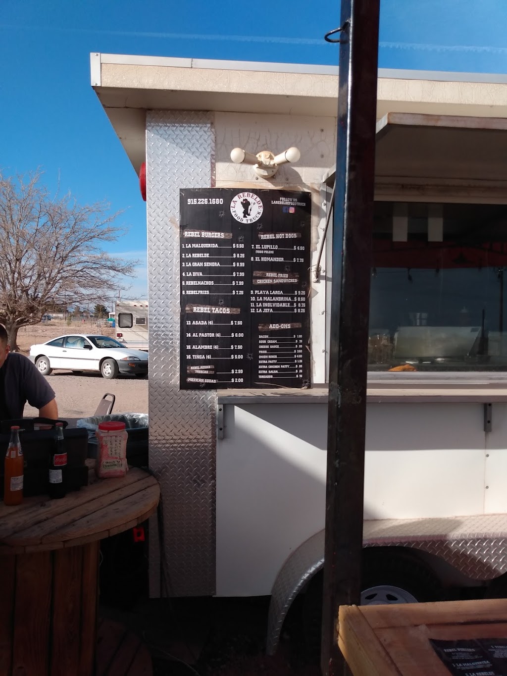 La Rebelde Food Truck | 90 E Lisa Dr, Chaparral, NM 88081, USA | Phone: (915) 226-1680