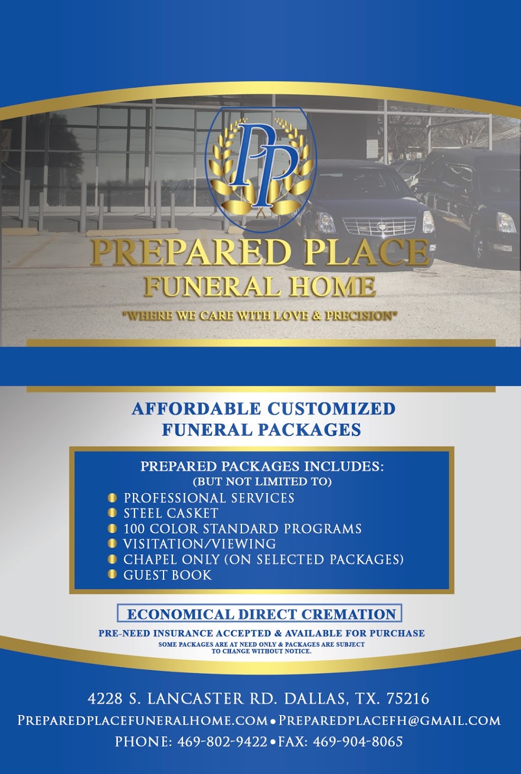 Prepared Place Funeral Home | 4228 S Lancaster Rd, Dallas, TX 75216, USA | Phone: (469) 802-9422