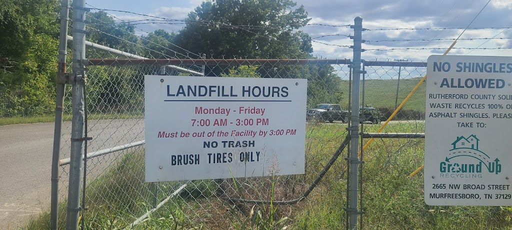 Rutherford County Landfill | 6000 Landfill Rd, Murfreesboro, TN 37130, USA | Phone: (615) 898-7874