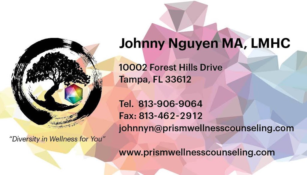 Prism Wellness counseling | 10002 Forest Hills Dr, Tampa, FL 33612, USA | Phone: (813) 906-9064