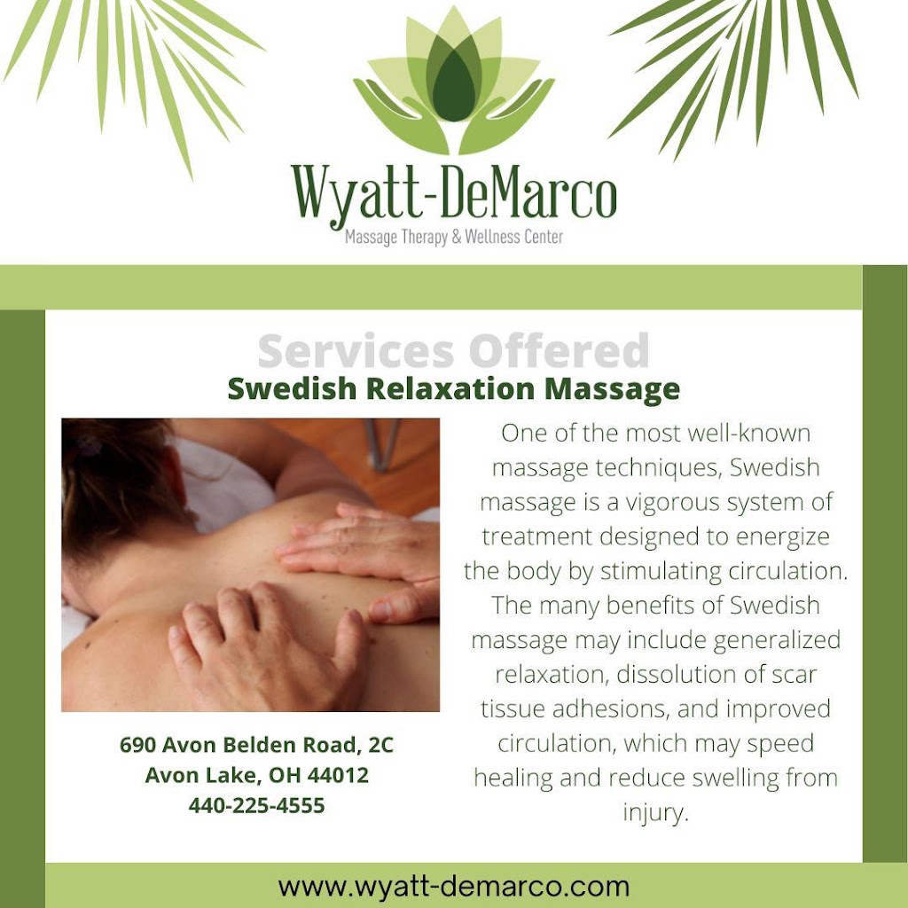 Wyatt-DeMarco Massage Therapy & Wellness Center | 684 Avon Belden Rd C1, Avon Lake, OH 44012, USA | Phone: (440) 225-4555