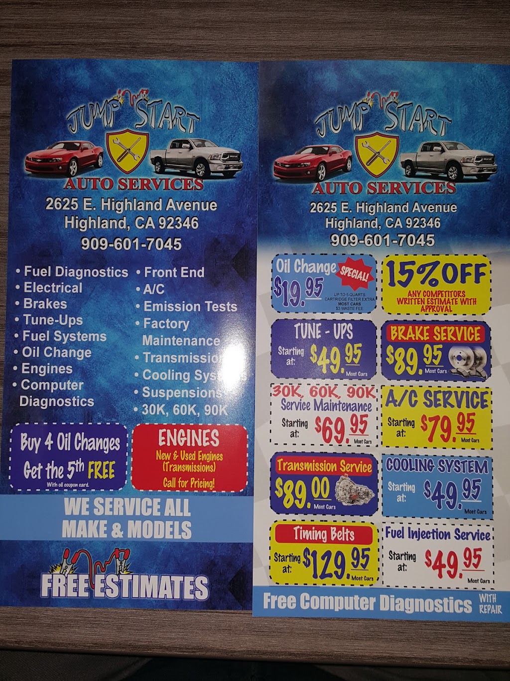 Jump Start Auto Services | 2625 E Highland Ave, Highland, CA 92346, USA | Phone: (909) 601-7045