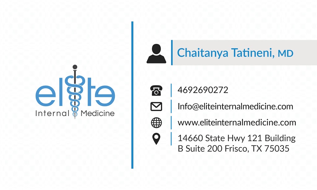 Elite Internal Medicine | 14660 TX-121 STE 200, Frisco, TX 75035, USA | Phone: (469) 269-0272
