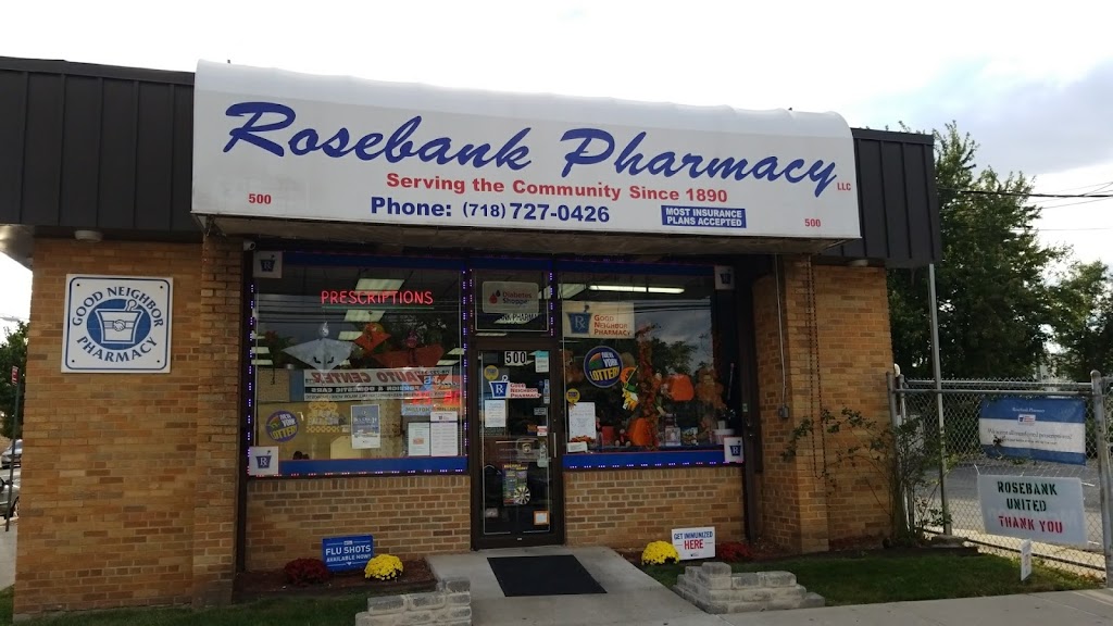Rosebank Pharmacy | 500 Tompkins Ave., Staten Island, NY 10305, USA | Phone: (718) 727-0426
