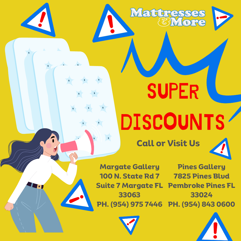 Mattresses & More | 100 FL-7 Suite 100, Margate, FL 33063, USA | Phone: (954) 975-7446