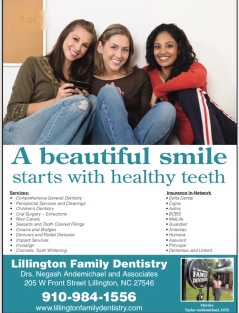 Lillington Family Dentistry: Taylor-Andemichael Dr | 205 W Front St, Lillington, NC 27546, USA | Phone: (910) 984-1556