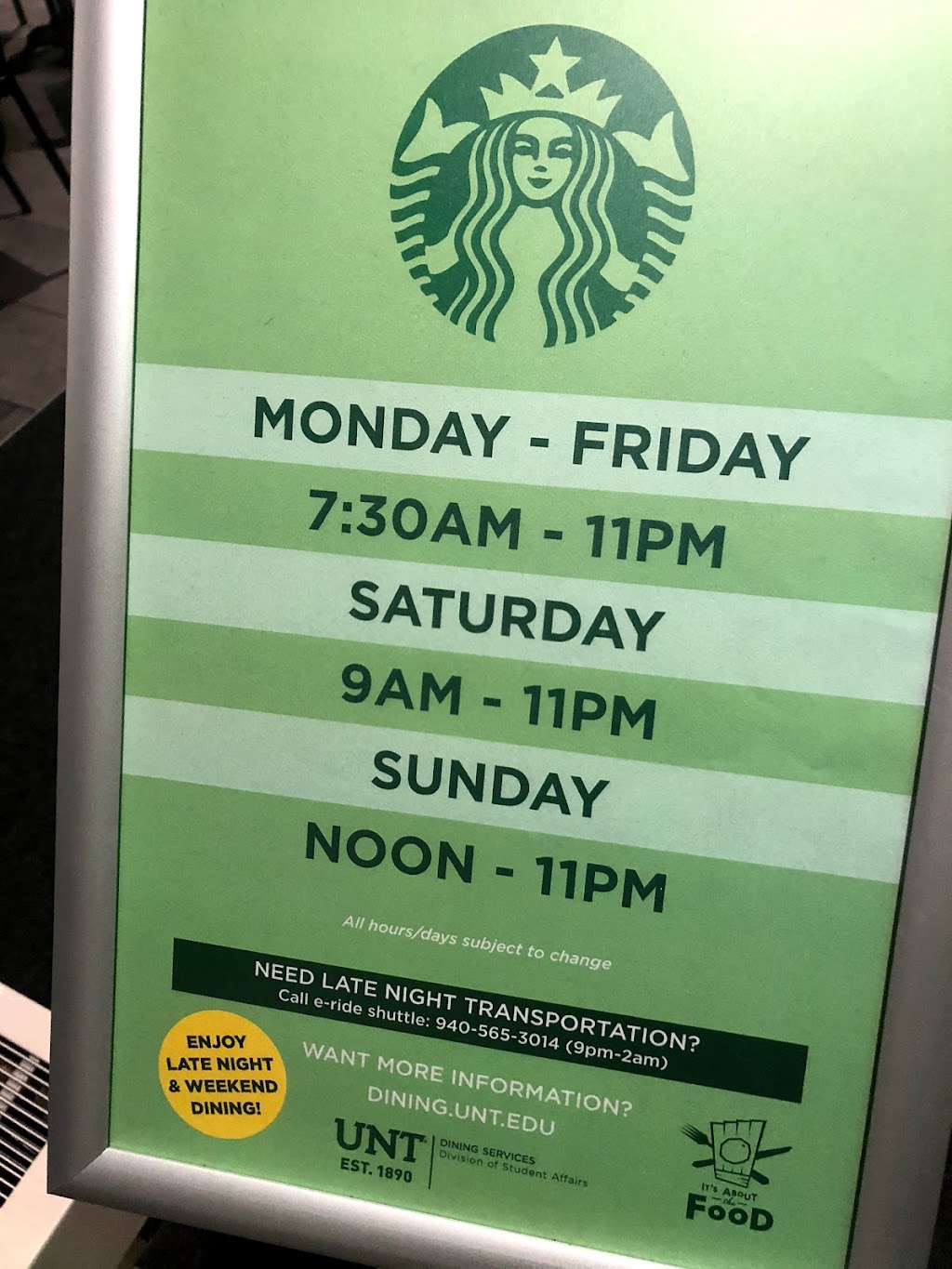 Starbucks | 1155 Union Cir, Denton, TX 76203, USA | Phone: (940) 369-8597