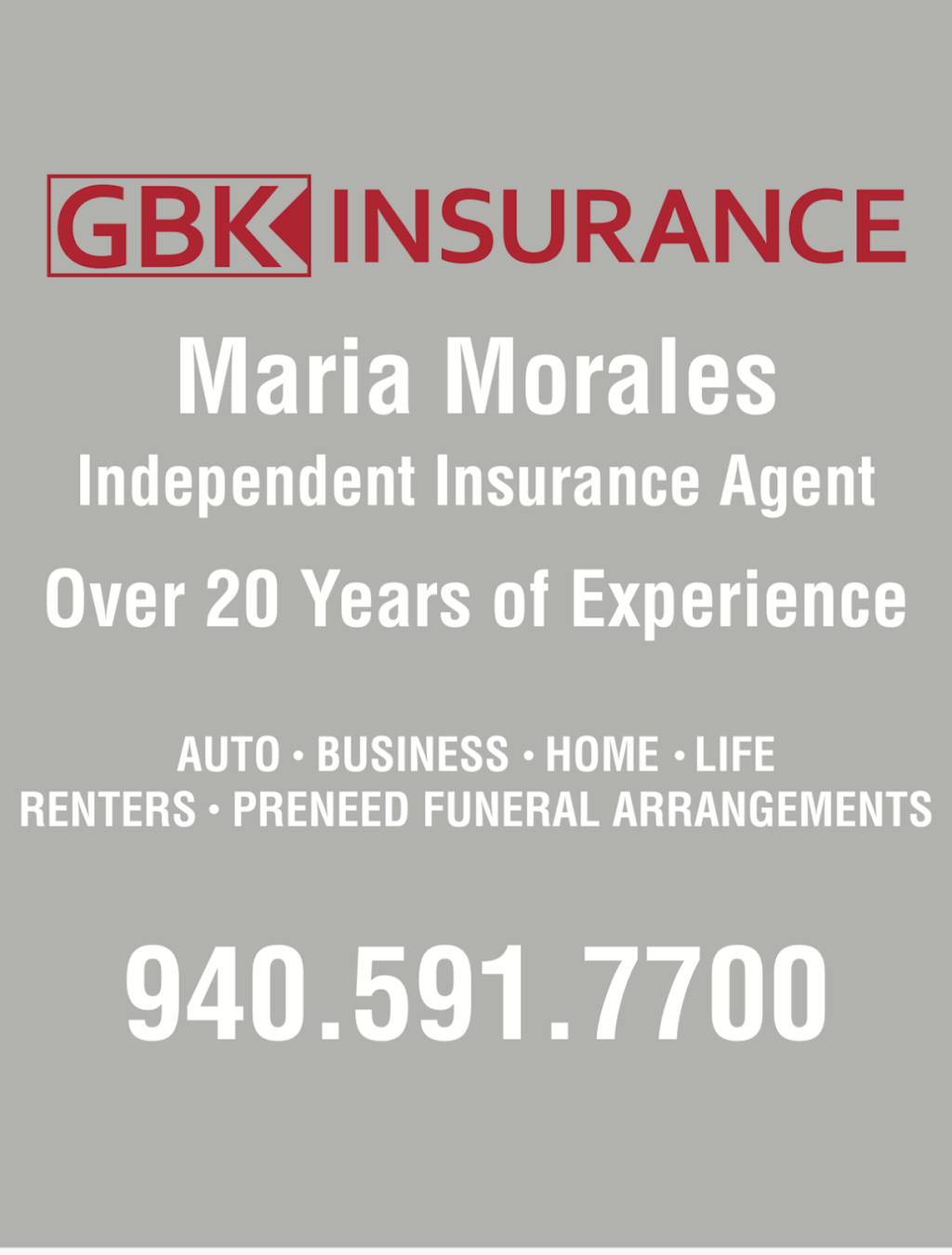 GBK Insurance | 726 Fort Worth Dr, Denton, TX 76201, USA | Phone: (940) 591-7700