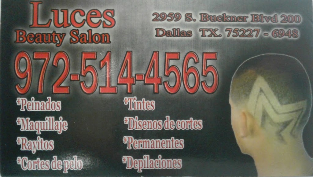 Luces Beauty Salon | 2959 S Buckner Blvd #200, Dallas, TX 75227, USA | Phone: (972) 514-4565