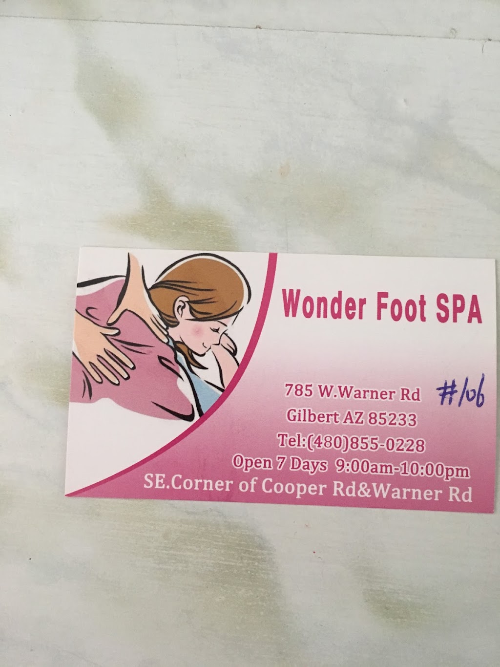 Wonder Foot Spa | 785 W Warner Rd #106, Gilbert, AZ 85233, USA | Phone: (480) 855-0228