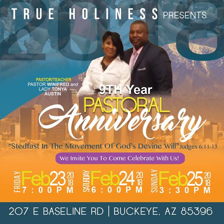 True Holiness Ministry | 207 E Baseline Rd, Buckeye, AZ 85326, USA | Phone: (623) 383-3133