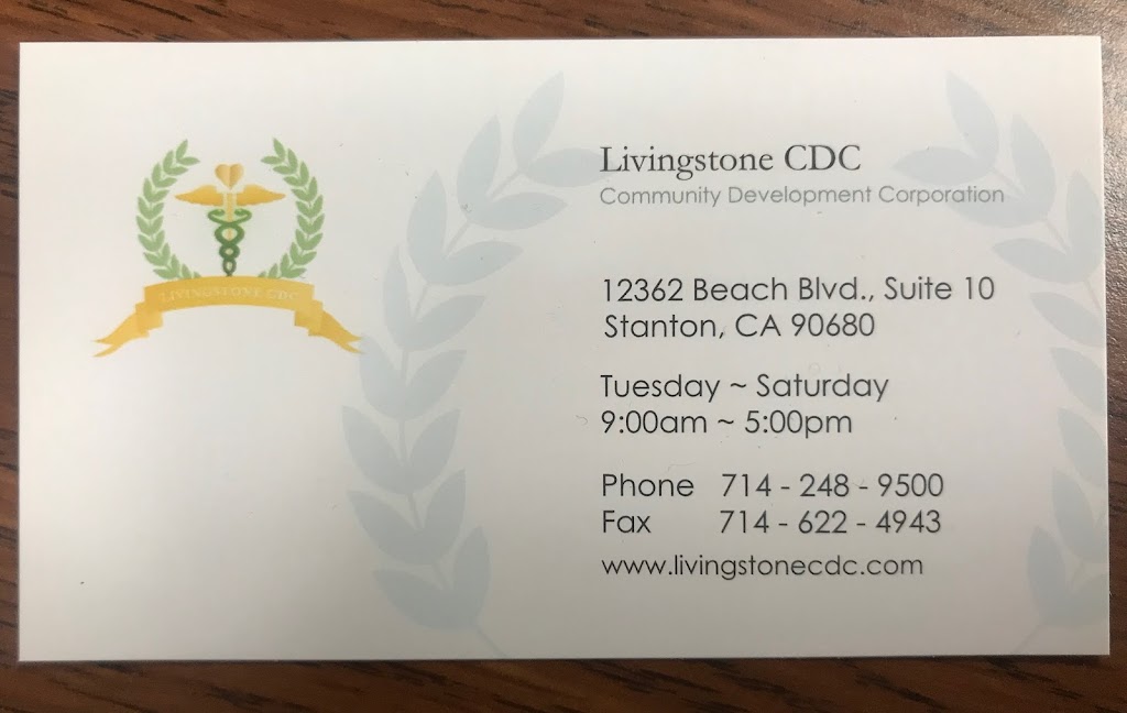 Livingstone CDC | 12362 Beach Blvd STE 10, Stanton, CA 90680, USA | Phone: (714) 248-9500