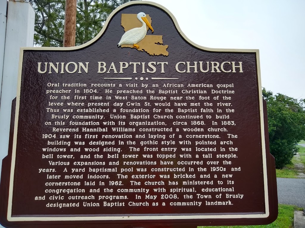 Union Baptist Church | 743 Gwin St, Brusly, LA 70719, USA | Phone: (225) 749-3746