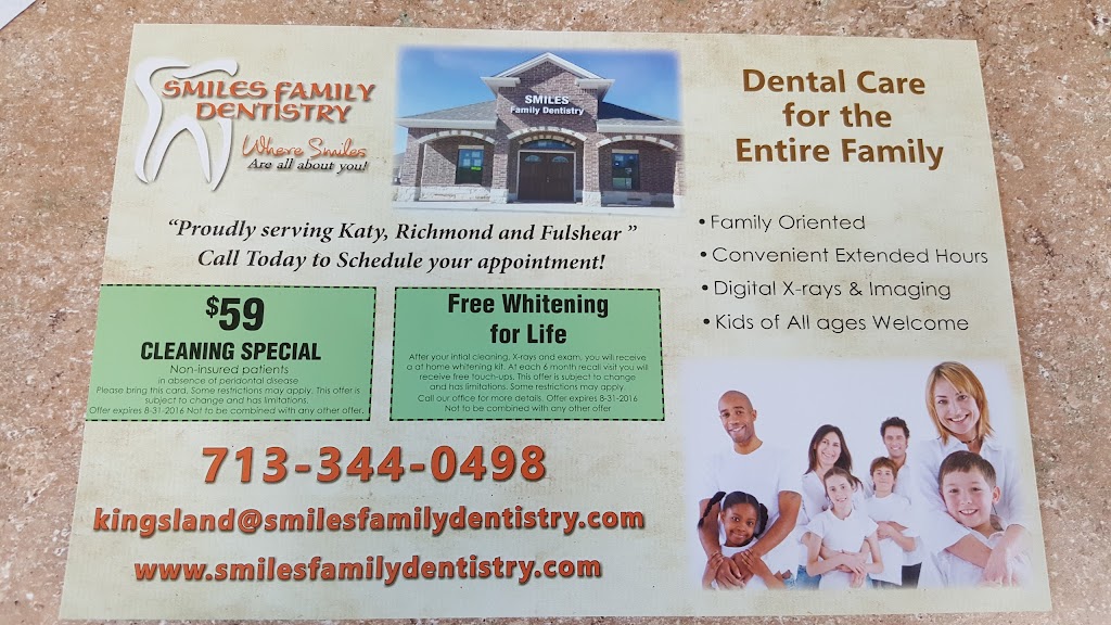 Smiles Family Dentistry | 24522 Kingsland Blvd, Katy, TX 77494, USA | Phone: (713) 344-0498