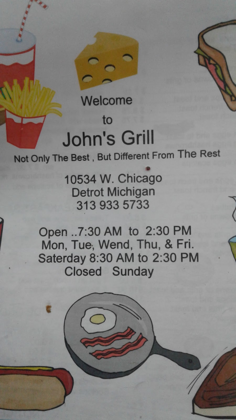 Johns Grill Coney Island | 10534 W Chicago, Detroit, MI 48204, USA | Phone: (313) 933-5733