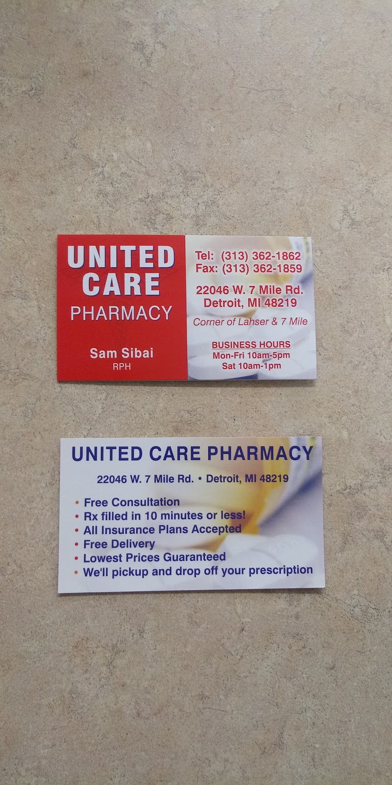 United Care Pharmacy | 22046 W Seven Mile Rd, Detroit, MI 48219, USA | Phone: (313) 362-1862