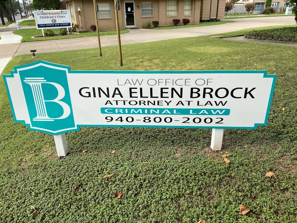 Law Office of Gina Ellen Brock | 1005 N Elm St Suite #200, Denton, TX 76201, USA | Phone: (940) 368-6034