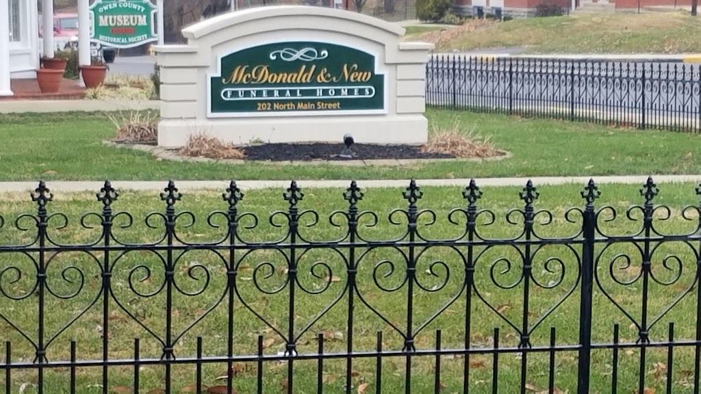 McDonald & New Funeral Home | 202 N Main, Owenton, KY 40359, USA | Phone: (502) 484-2828