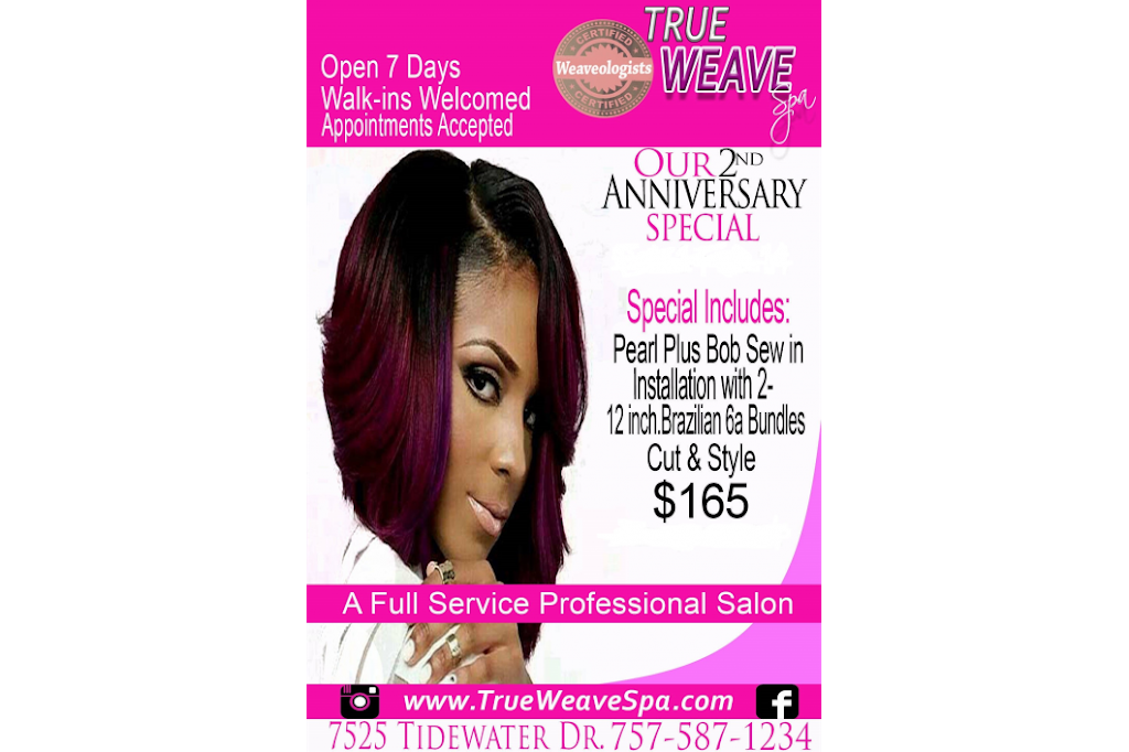 True Weave Spa | 7525 Tidewater Dr, Norfolk, VA 23505, USA | Phone: (757) 587-1234