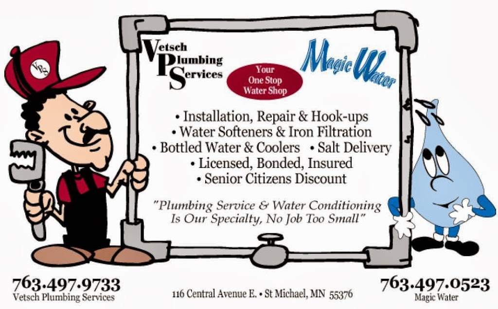Vetsch Plumbing Services | 398 Central Ave E, St Michael, MN 55376, USA | Phone: (763) 497-9733