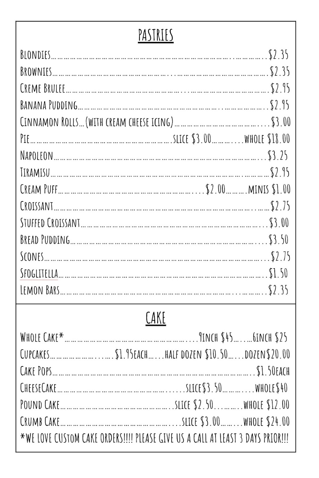 The Cozy Cannoli | 2107 Kirkwood St STE 101, High Point, NC 27262, USA | Phone: (336) 861-2099