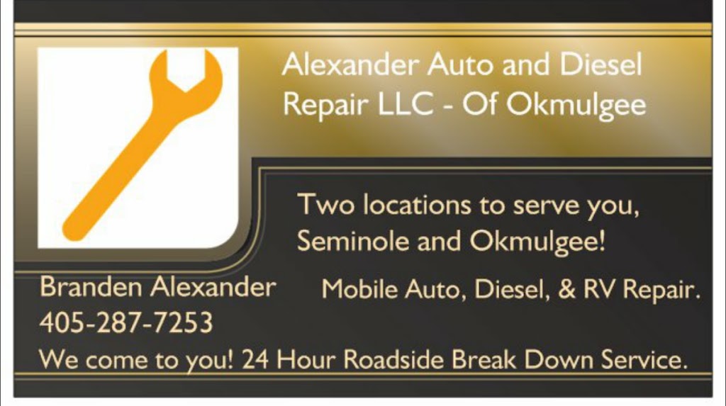 Alexander Auto and Diesel Mobile Repair of Okmulgee | 1506 E E 3rd St, Okmulgee, OK 74447, USA | Phone: (405) 287-7253