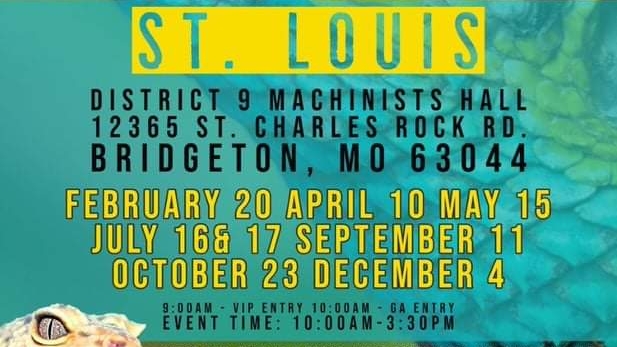 St.Louis Reptile Expo Show Me Reptile Show | 12365 St Charles Rock Rd, Bridgeton, MO 63044, USA | Phone: (636) 358-1281