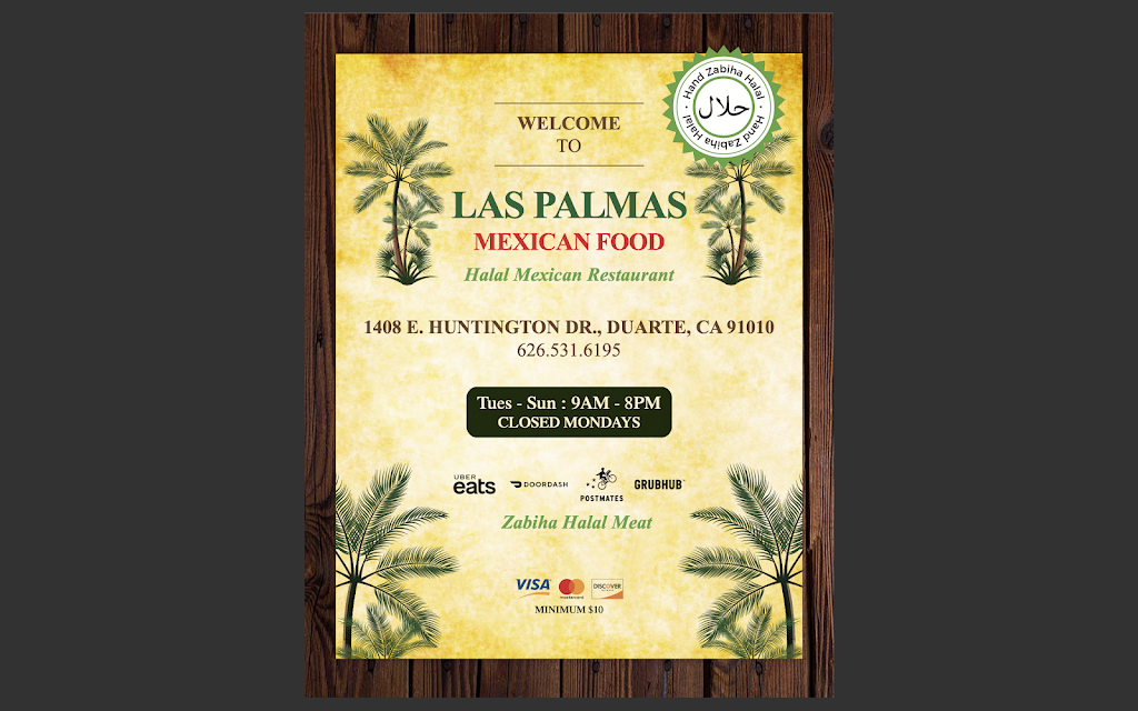 Las Palmas Mexican Restaurant | 1408 Huntington Dr, Duarte, CA 91010, USA | Phone: (626) 531-6195