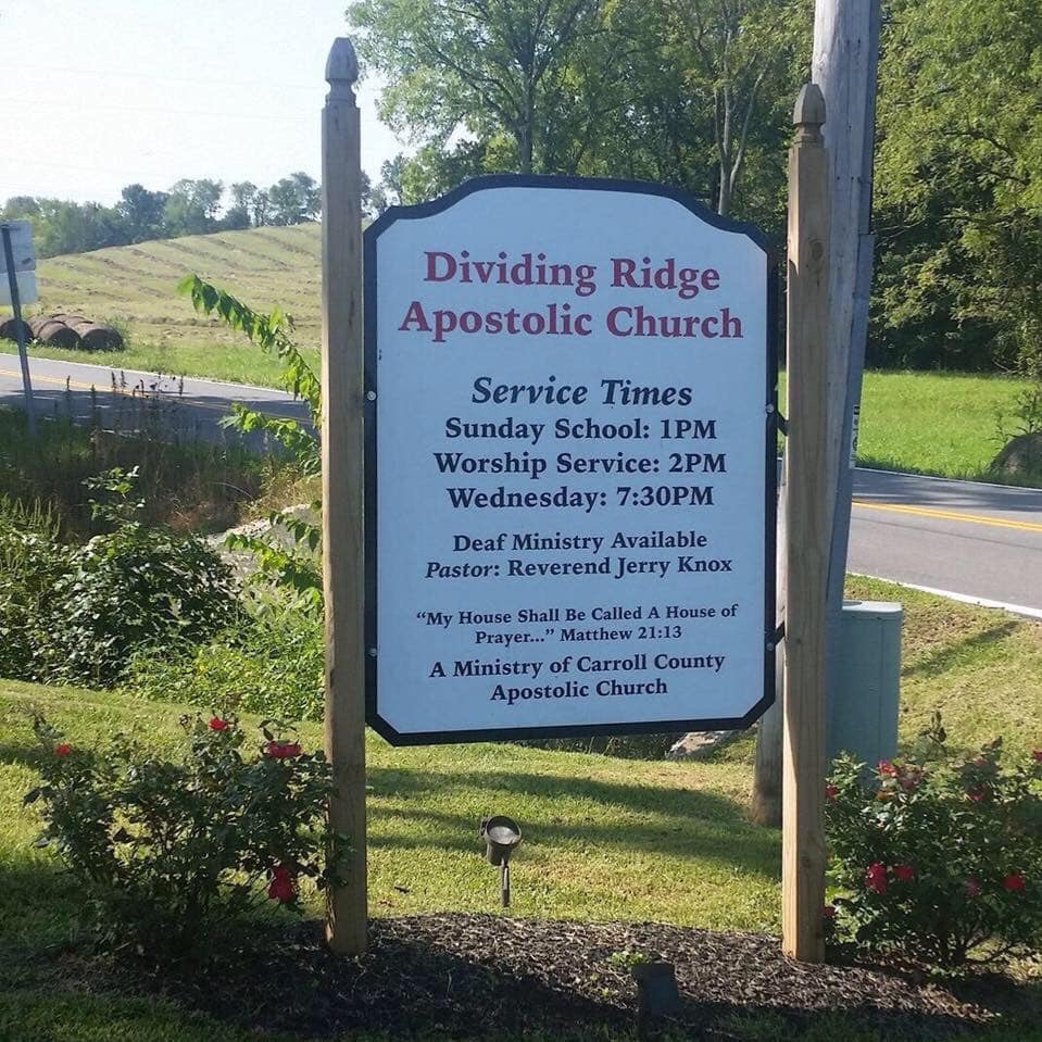 Dividing Ridge Apostolic Church | 6613 KY-36 East, Sanders, KY 41083, USA | Phone: (502) 732-6779