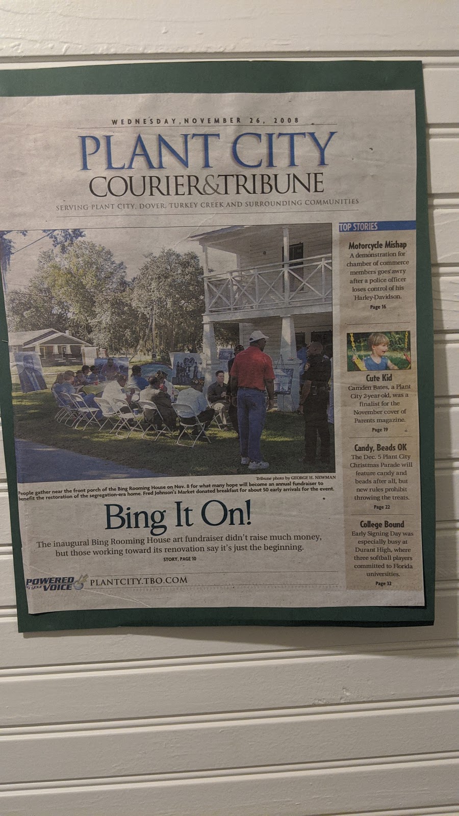 Bing Rooming House Museum | 205 Allen St, Plant City, FL 33563, USA | Phone: (813) 704-5800