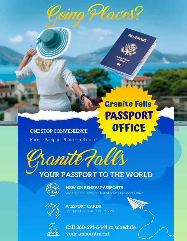 Granite Falls Passport Office and City Hall | 215 S Granite Ave, Granite Falls, WA 98252, USA | Phone: (360) 691-6441