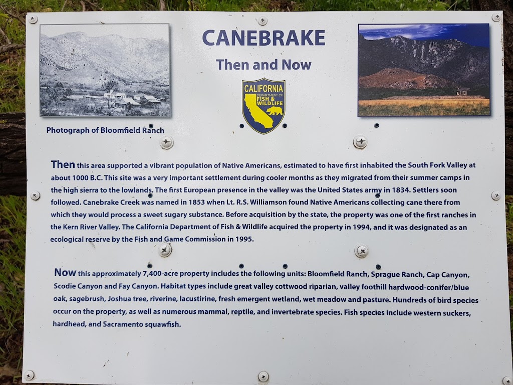 Canebrake Ecological Reserve | 27391 CA-178, Onyx, CA 93255, USA | Phone: (559) 243-4014