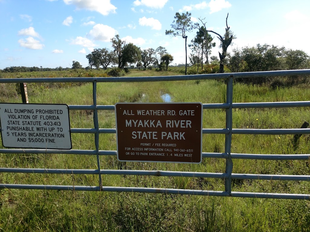 Myakka River State Park All Weather Road Gate | Myakka State Park Rd, Sarasota, FL 34241, USA | Phone: (941) 361-6511