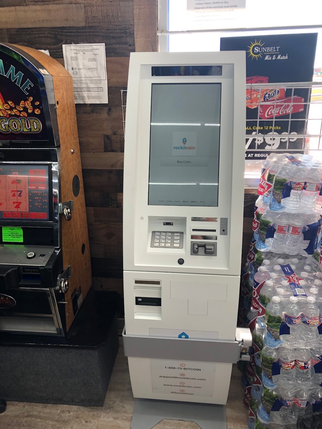 RockItCoin Bitcoin ATM | 6801 John T White Rd, Fort Worth, TX 76120, USA | Phone: (888) 702-4826