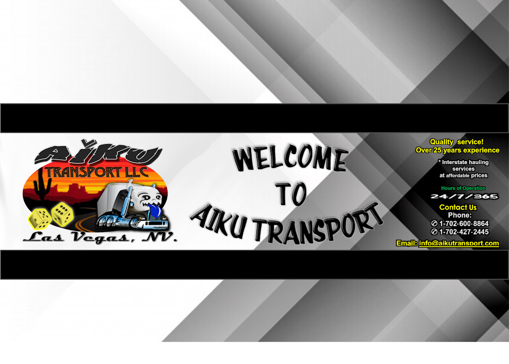 Aiku Transport LLC | 8275 S Eastern Ave Ste. 200, Las Vegas, NV 89123, USA | Phone: (866) 563-9904