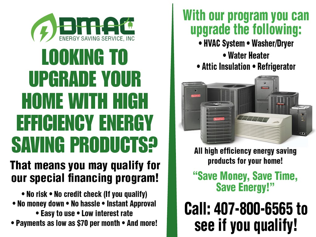 DMAC Energy Saving Service, Inc | 14200 E Colonial Dr, Orlando, FL 32826, USA | Phone: (407) 800-6565